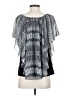 Cato 100% Polyester Gray Short Sleeve Blouse Size S - photo 2