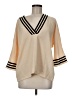 Unbranded Tan 3/4 Sleeve Top Size M - photo 1