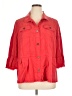 MULTIPLES 100% Lyocell Red 3/4 Sleeve Button-Down Shirt Size 1X - photo 1