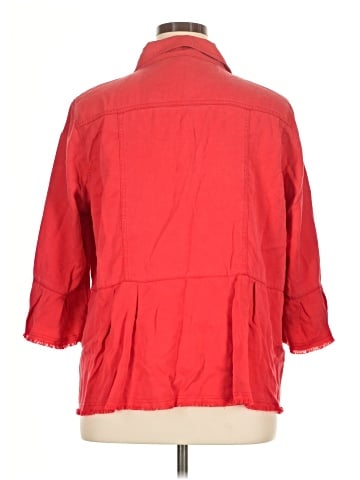 MULTIPLES 3/4 Sleeve Button-Down Shirt (view 2)