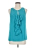 Vince Camuto 100% Polyester Teal Sleeveless Blouse Size M (petite) - photo 1