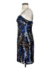 Scala 100% Silk Stars Blue Cocktail Dress Size 2 - photo 5