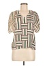 Cotélac 100% Polyester Tan Short Sleeve Polo Size Med (2) - photo 1