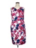 Talbots 100% Polyester Floral Pink Cocktail Dress Size 16 - photo 1