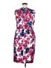 Talbots 100% Polyester Floral Pink Cocktail Dress Size 16 - photo 2