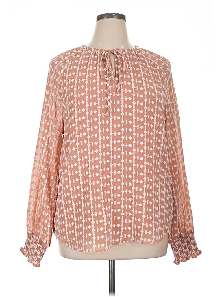 Pre-owned Walter Baker Long Sleeve Blouse In Orange