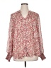 Torrid Floral Pink Long Sleeve Blouse Size 1X Plus (1) - photo 1