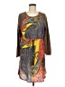 uncle frank 100% Polyester Paisley Brown Casual Dress Size M - photo 1