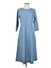 Norm Thompson Argyle Blue Casual Dress Size S - photo 1