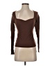 Pumiey Brown Long Sleeve Top Size S - photo 1