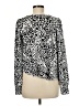 Ann Taylor LOFT Animal Print Silver Long Sleeve Blouse Size M - photo 2