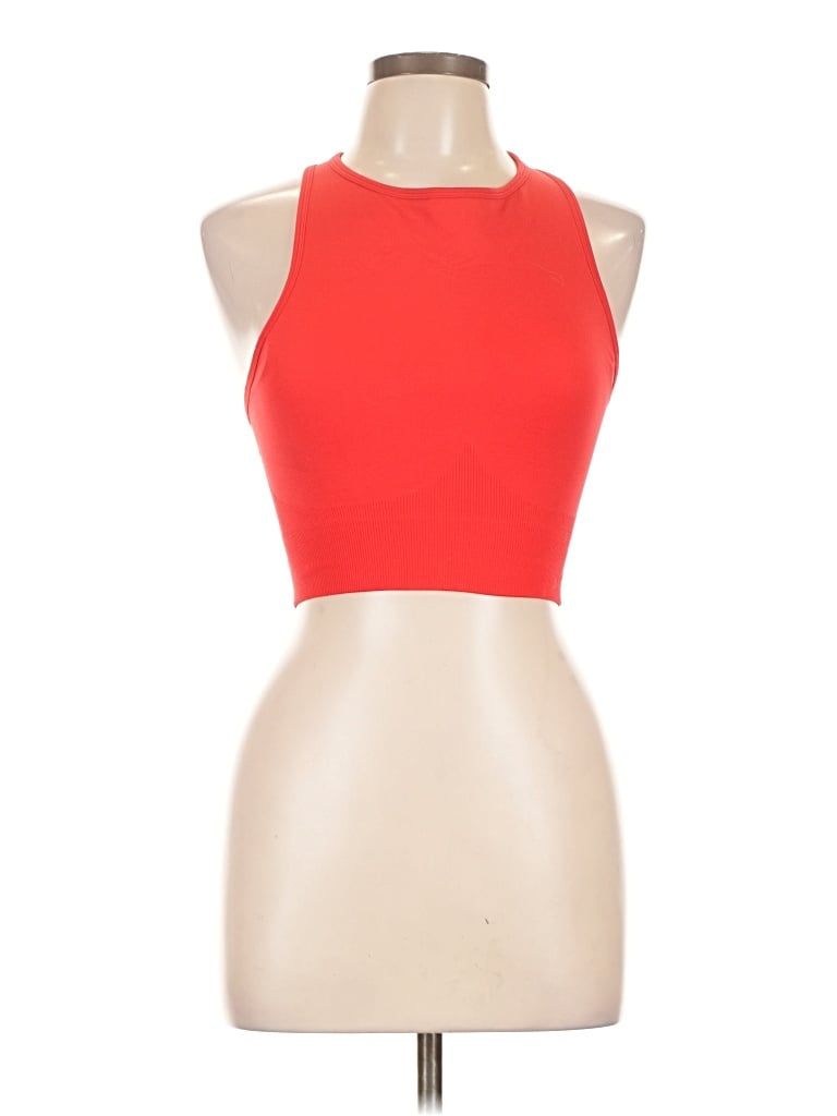 Pre-owned Unbranded Tank Top Red Halter Neckline Tops