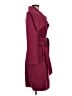 Monsoon 100% Wool Burgundy Wool Coat Size 6 - photo 4