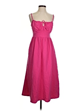 strapless open back dress Vintage 70s Pink Satin Party Dress Gown S