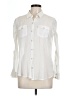 Dalia Collection 100% Cotton Ivory Long Sleeve Button-Down Shirt Size L - photo 1