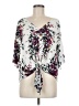 LUQ 100% Rayon White 3/4 Sleeve Blouse Size M - photo 1