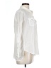 Dalia Collection 100% Cotton Ivory Long Sleeve Button-Down Shirt Size L - photo 4