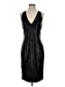 St. John Metallic Black Cocktail Dress Size 4 - photo 1