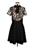Shani 100% Polyester Argyle Black Cocktail Dress Size 8 - photo 1