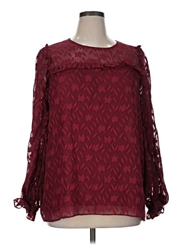 Cotton Bleu Long Sleeve Blouse (view 1)