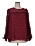 Cotton Bleu 100% Polyester Burgundy Long Sleeve Blouse Size XL - photo 1