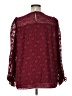 Cotton Bleu 100% Polyester Burgundy Long Sleeve Blouse Size XL - photo 2