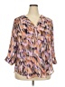 Torrid 100% Polyester Pink 3/4 Sleeve Blouse Size 2X Plus (2) - photo 1