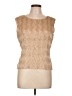 Rafael 100% Polyester Tan Sleeveless Top Size L - photo 1