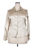 Laura Scott 100% Polyester Metallic Silver Long Sleeve Blouse Size 18 - photo 1