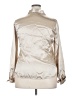 Laura Scott 100% Polyester Metallic Silver Long Sleeve Blouse Size 18 - photo 2