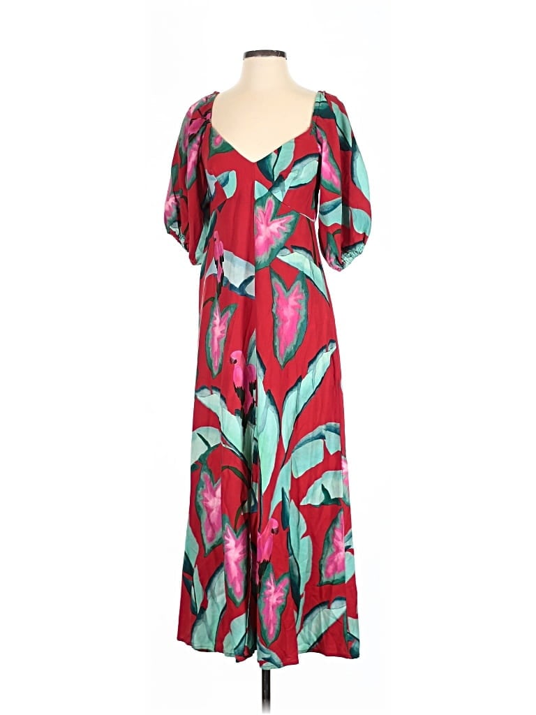 Pre-owned Farm Rio Cocktail Dress In Red