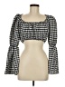 Topshop Black Long Sleeve Blouse Size 6 - photo 1