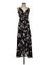 Aqua 100% Polyester Floral Black Casual Dress Size S - photo 1