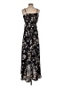 Aqua 100% Polyester Floral Black Casual Dress Size S - photo 2