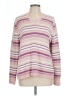 St. John's Bay 100% Cotton Stripes Pink Pullover Sweater Size L - photo 1