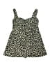 Swim Solutions Animal Print Gold Swimsuit Top Size 12 - photo 1