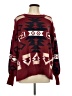Unbranded Print Burgundy Pullover Sweater Size L - photo 1