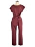 Solitaire Solid Burgundy Jumpsuit Size S - photo 1