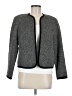 Kasper Chevron-herringbone Gray Silk Blazer Size 6 - photo 1