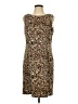 Connected Apparel Animal Print Brown Cocktail Dress Size 12 - photo 1