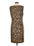 Connected Apparel Animal Print Brown Cocktail Dress Size 12 - photo 2