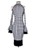 Venus Houndstooth Silver Black Cocktail Dress Size M - photo 2
