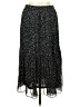 WD.NY 100% Polyester Polka Dots Black Casual Skirt Size L - photo 1