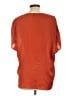 Valette 100% Polyester Solid Orange Short Sleeve Blouse Size L - photo 2