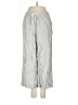 Caslon Stripes Silver Linen Pants Size S - photo 1