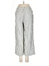 Caslon Stripes Silver Linen Pants Size S - photo 2