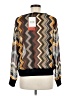 Missoni For Target 100% Polyester Chevron-herringbone Brown Long Sleeve Blouse Size M - photo 2