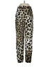 ASOS 100% Polyester Animal Print Gold Casual Pants Size 4 - photo 1