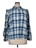 Como Vintage Plaid Blue Long Sleeve Blouse Size XL - photo 1