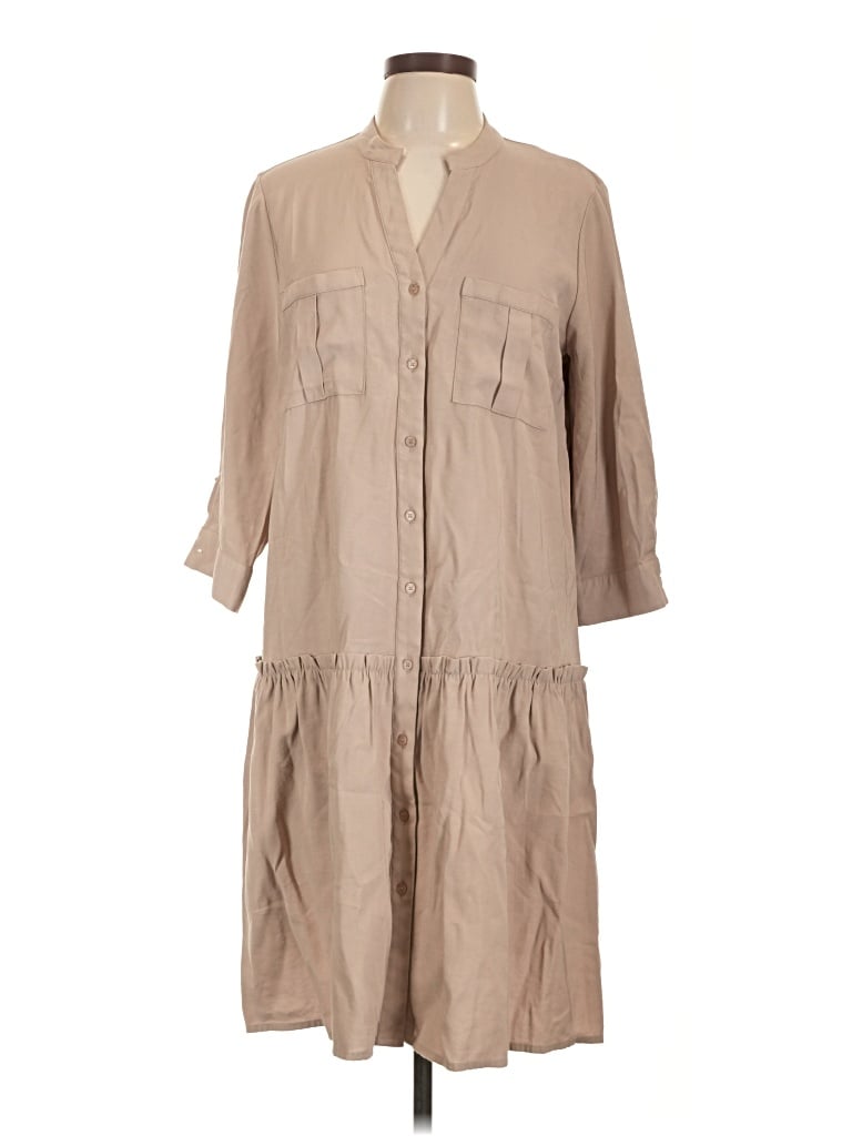 Pre-owned Pleione Casual Dress In Tan
